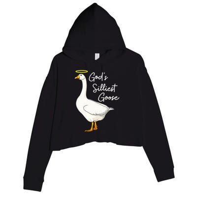 God's Silliest Goose shirt God's Silliest Goose Duck Funny  Crop Fleece Hoodie