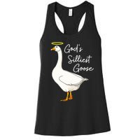 God's Silliest Goose shirt God's Silliest Goose Duck Funny  Women's Racerback Tank