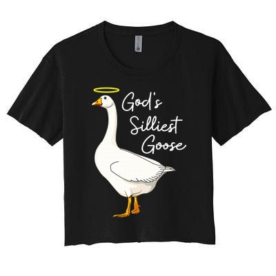 God's Silliest Goose shirt God's Silliest Goose Duck Funny  Women's Crop Top Tee