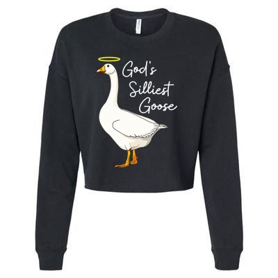 God's Silliest Goose shirt God's Silliest Goose Duck Funny  Cropped Pullover Crew