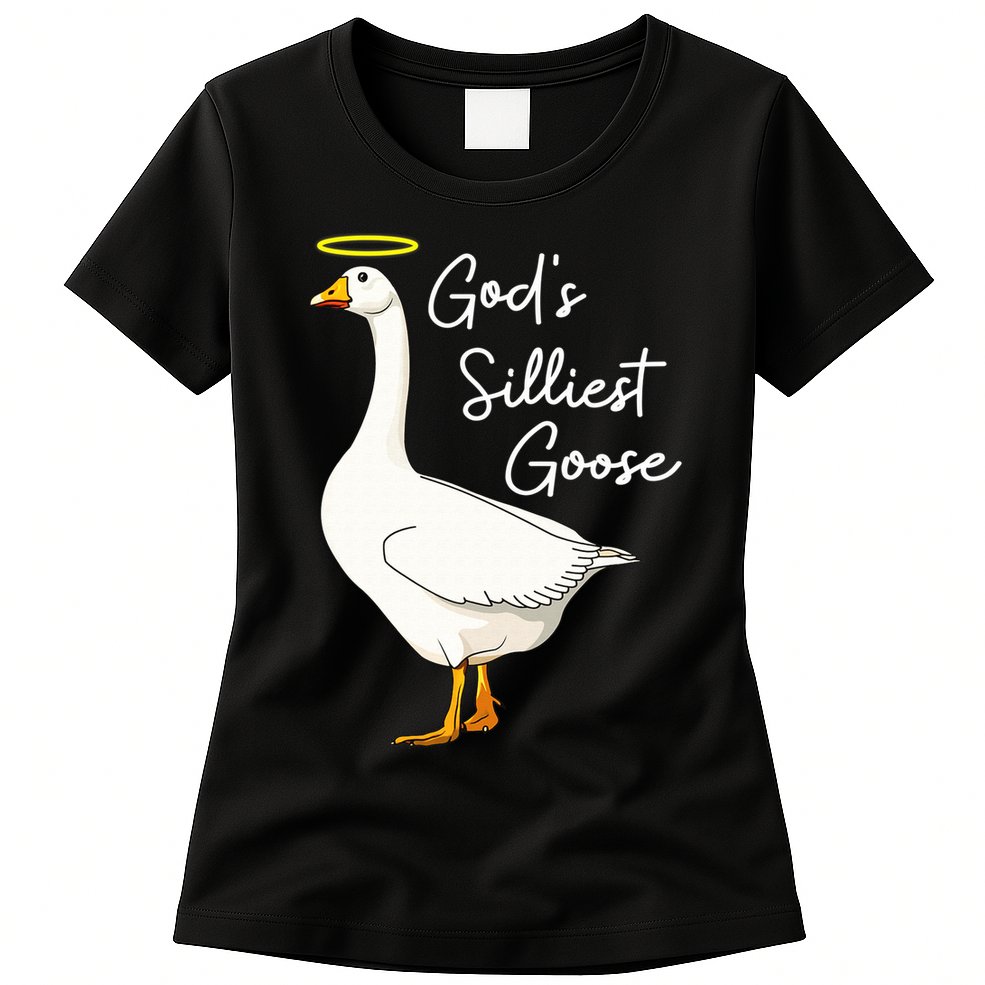 God's Silliest Goose shirt God's Silliest Goose Duck Funny  Womens T-Shirt