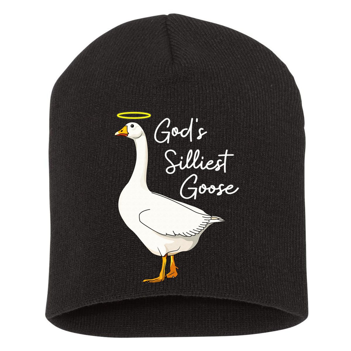 God's Silliest Goose shirt God's Silliest Goose Duck Funny  Short Acrylic Beanie