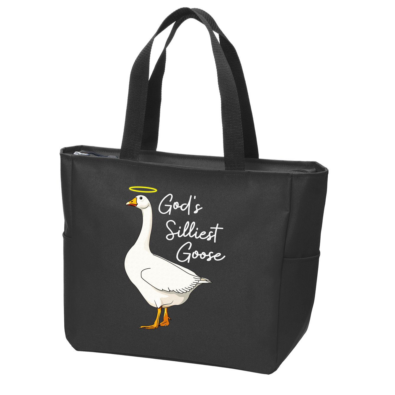 God's Silliest Goose shirt God's Silliest Goose Duck Funny  Zip Tote Bag