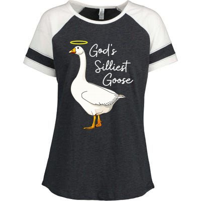 God's Silliest Goose shirt God's Silliest Goose Duck Funny  Enza Ladies Jersey Colorblock Tee