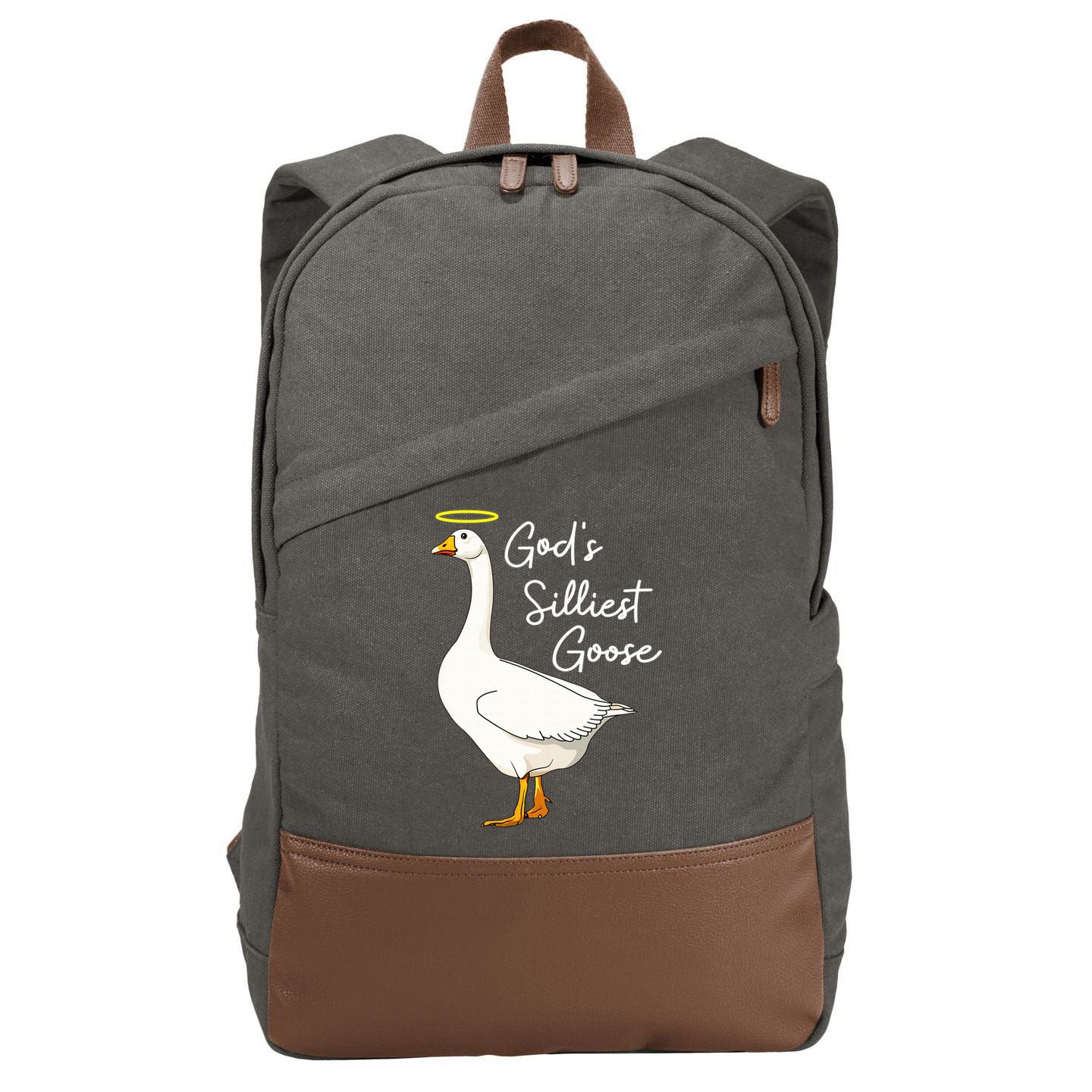 God's Silliest Goose shirt God's Silliest Goose Duck Funny  Cotton Canvas Backpack