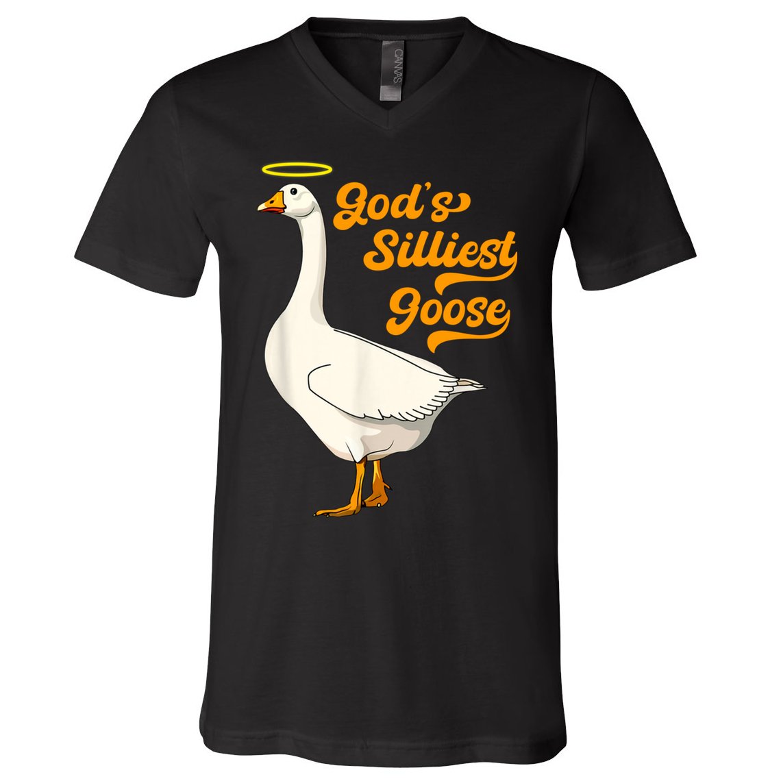 God's Silliest Goose Funny V-Neck T-Shirt