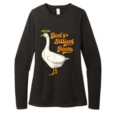 God's Silliest Goose Funny Womens CVC Long Sleeve Shirt