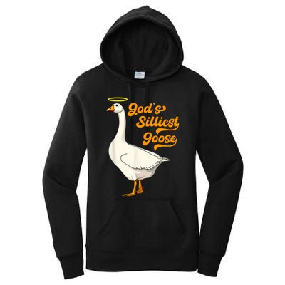 God's Silliest Goose Funny Women's Pullover Hoodie