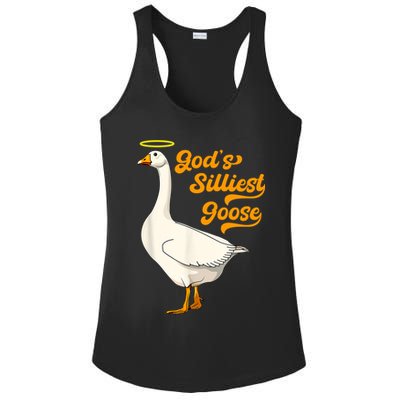 God's Silliest Goose Funny Ladies PosiCharge Competitor Racerback Tank
