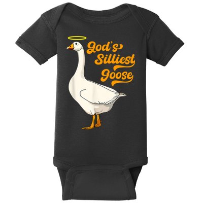 God's Silliest Goose Funny Baby Bodysuit