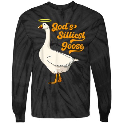 God's Silliest Goose Funny Tie-Dye Long Sleeve Shirt