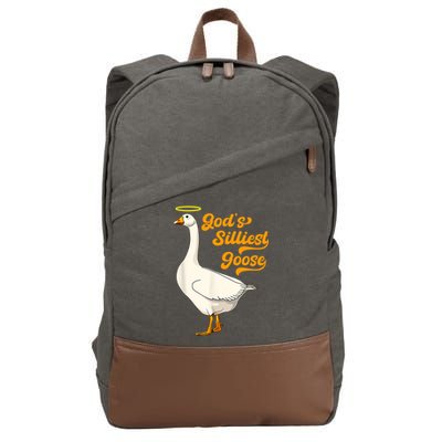 God's Silliest Goose Funny Cotton Canvas Backpack