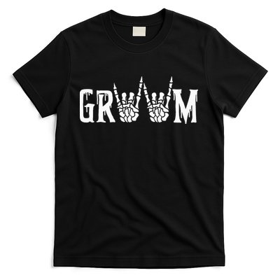 Gothic Skeleton Groom Wedding Just Married Spooky Halloween T-Shirt