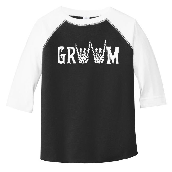 Gothic Skeleton Groom Wedding Just Married Spooky Halloween Toddler Fine Jersey T-Shirt