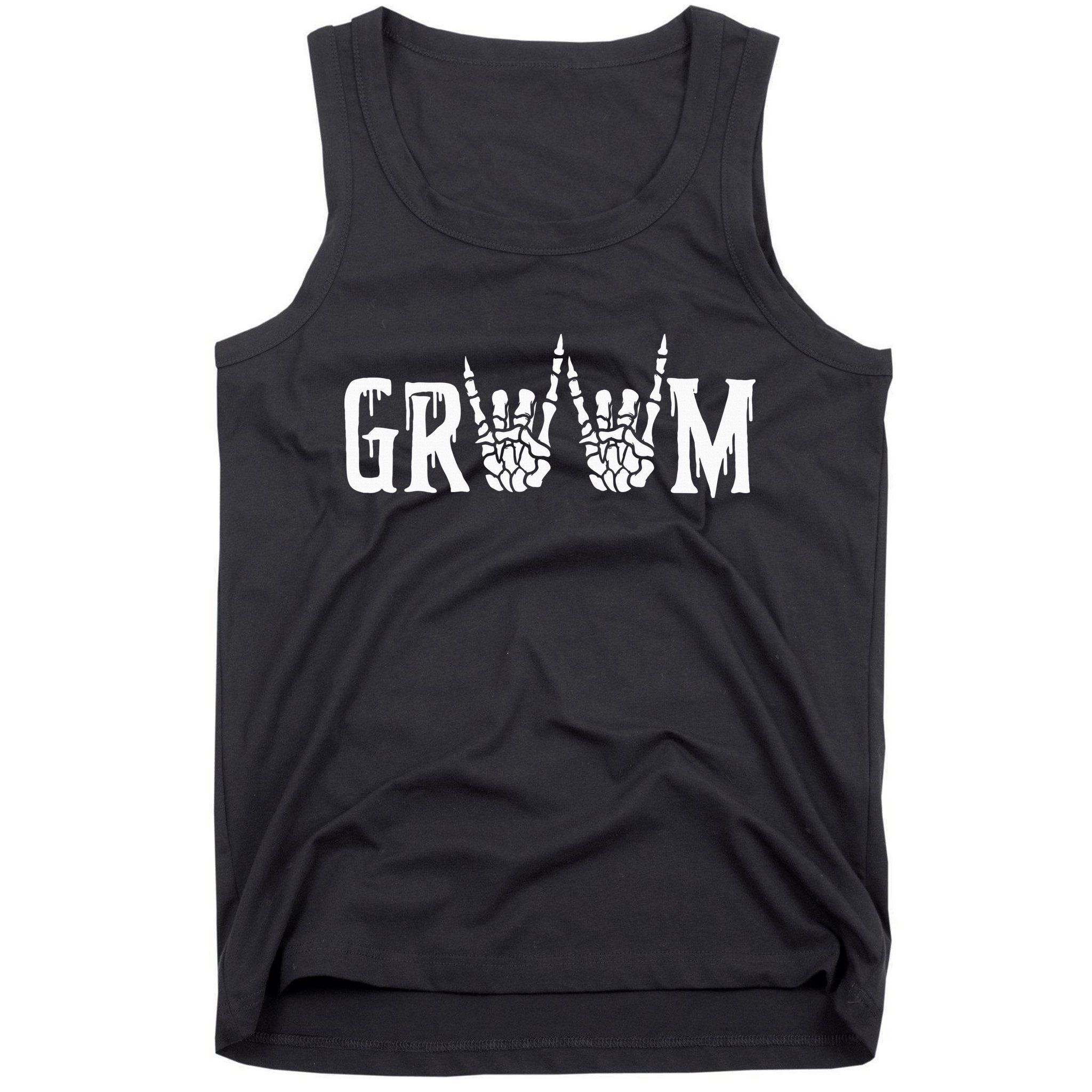 Gothic Skeleton Groom Wedding Just Married Spooky Halloween Tank Top