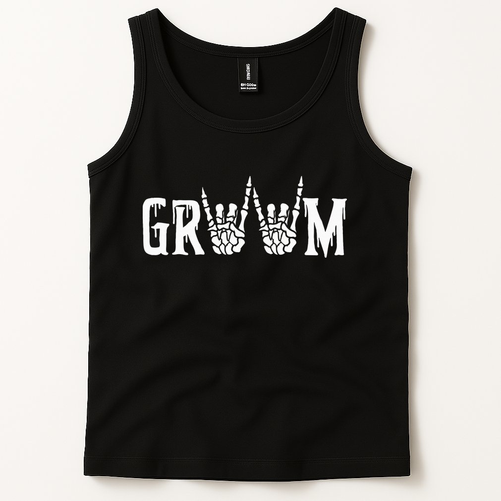 Gothic Skeleton Groom Wedding Just Married Spooky Halloween Tank Top