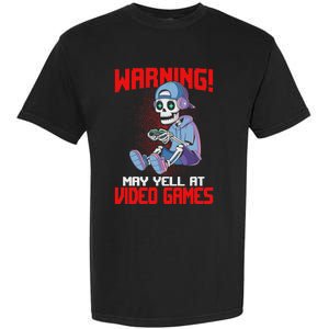 Gamer Skeleton Gaming Video Games Garment-Dyed Heavyweight T-Shirt