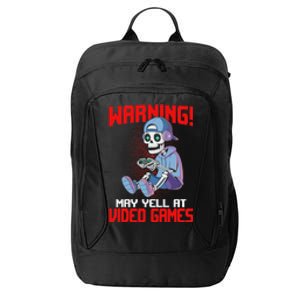 Gamer Skeleton Gaming Video Games City Backpack