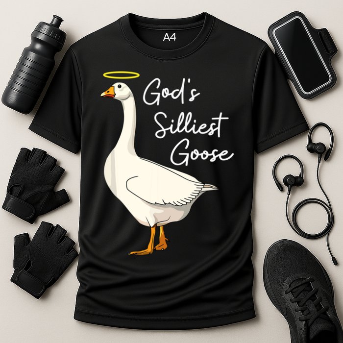 God's Silliest Goose Funny Cooling Performance Crew T-Shirt