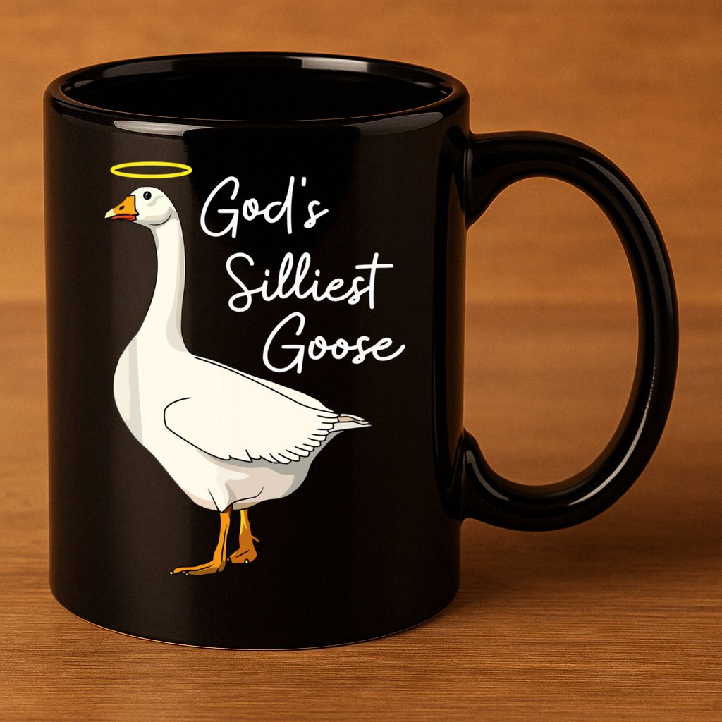 God's Silliest Goose Funny 11oz C Handle Ceramic Mug