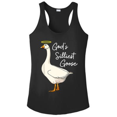 God's Silliest Goose Funny Ladies PosiCharge Competitor Racerback Tank