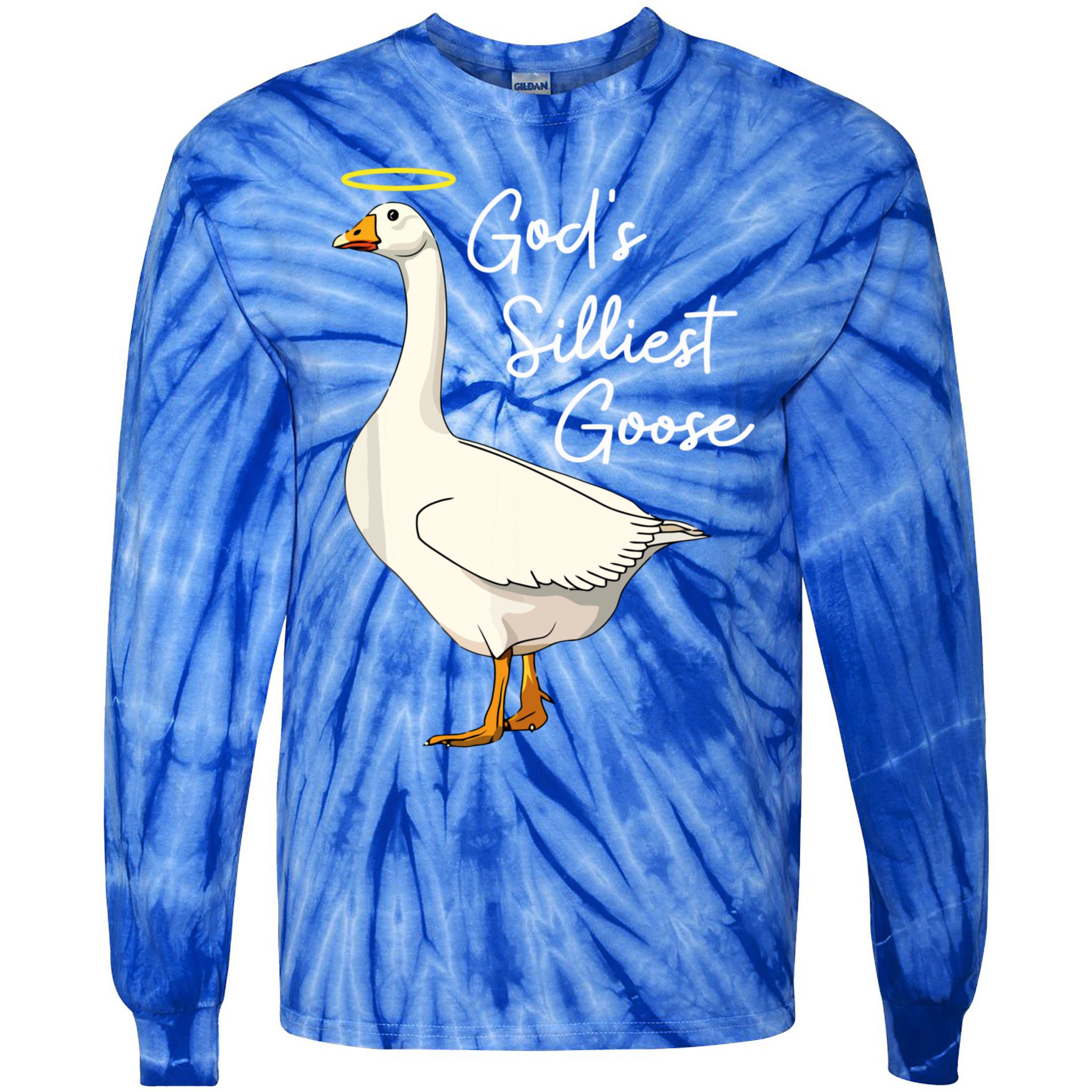 God's Silliest Goose Funny Tie-Dye Long Sleeve Shirt