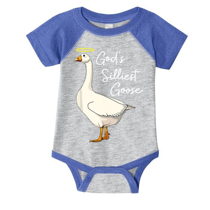 God's Silliest Goose Funny Infant Baby Jersey Bodysuit