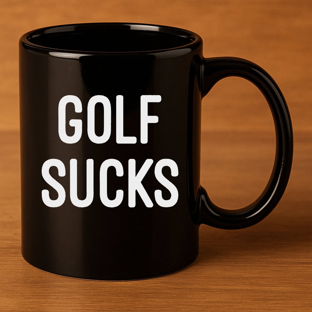 Golf Sucks 11oz C Handle Ceramic Mug