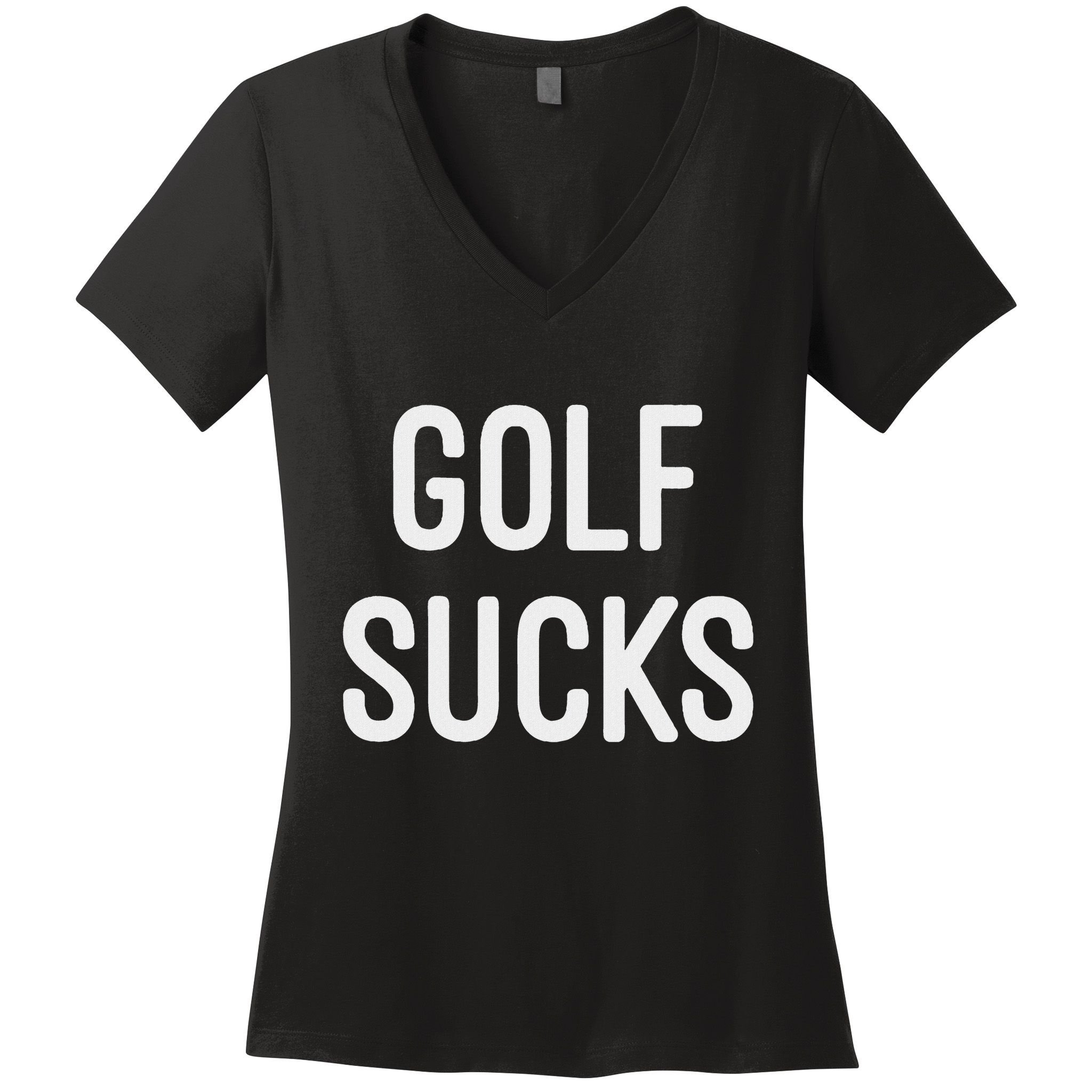 Golf Sucks Women's V-Neck T-Shirt
