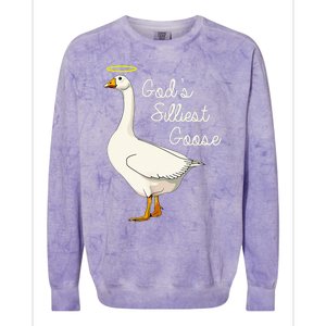 GodS Silliest Goose T GodS Silliest Goose Duck Colorblast Crewneck Sweatshirt