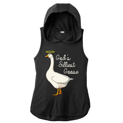 GodS Silliest Goose T GodS Silliest Goose Duck Ladies PosiCharge Tri-Blend Wicking Draft Hoodie Tank