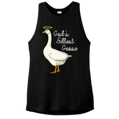 GodS Silliest Goose T GodS Silliest Goose Duck Ladies PosiCharge Tri-Blend Wicking Tank