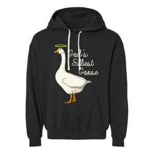 GodS Silliest Goose T GodS Silliest Goose Duck Garment-Dyed Fleece Hoodie