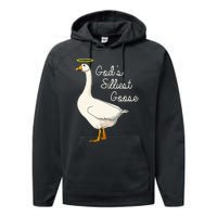 GodS Silliest Goose T GodS Silliest Goose Duck Performance Fleece Hoodie