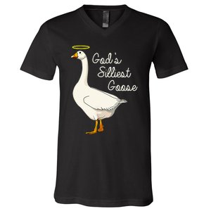 GodS Silliest Goose T GodS Silliest Goose Duck V-Neck T-Shirt