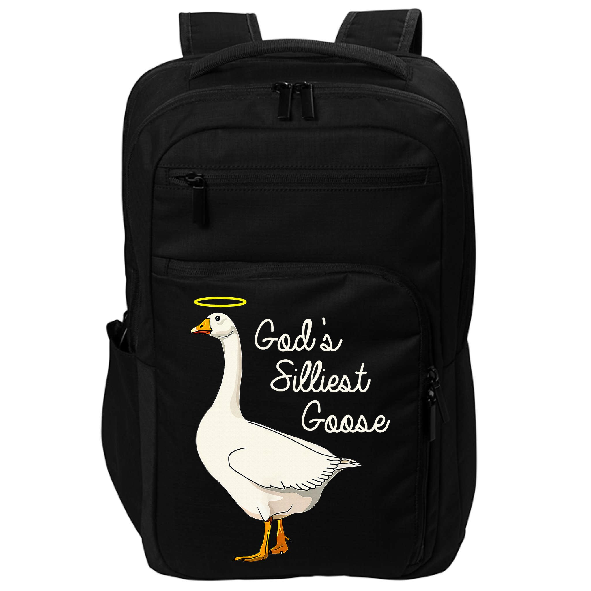 GodS Silliest Goose T GodS Silliest Goose Duck Impact Tech Backpack