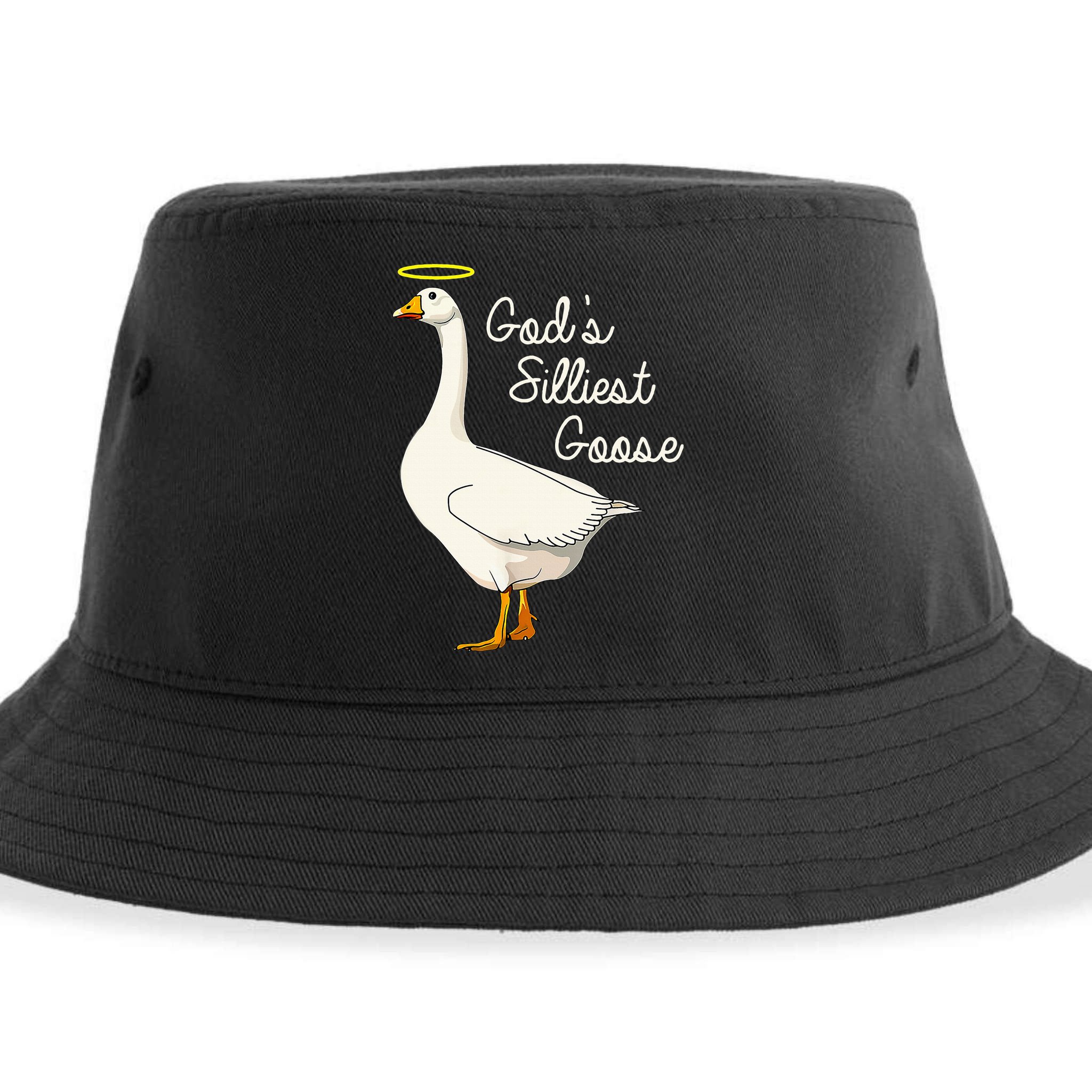 GodS Silliest Goose T GodS Silliest Goose Duck Sustainable Bucket Hat