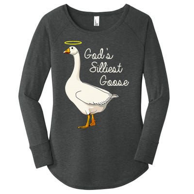 GodS Silliest Goose T GodS Silliest Goose Duck Women's Perfect Tri Tunic Long Sleeve Shirt