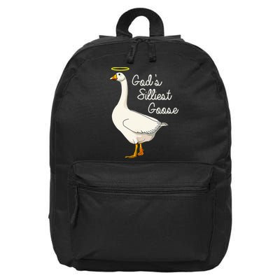 GodS Silliest Goose T GodS Silliest Goose Duck 16 in Basic Backpack
