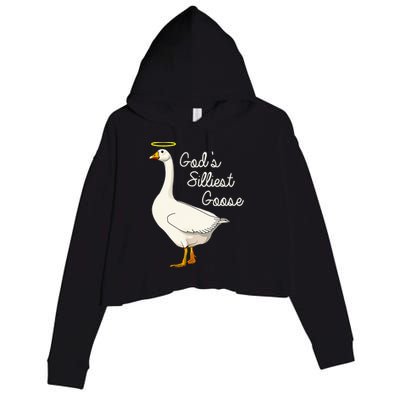 GodS Silliest Goose T GodS Silliest Goose Duck Crop Fleece Hoodie