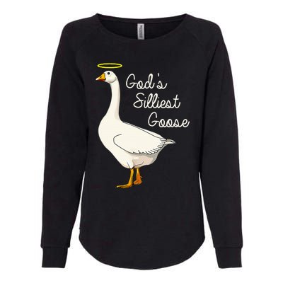 GodS Silliest Goose T GodS Silliest Goose Duck Womens California Wash Sweatshirt