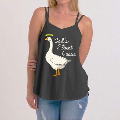 GodS Silliest Goose T GodS Silliest Goose Duck Women's Strappy Tank