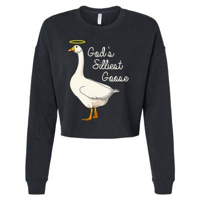 GodS Silliest Goose T GodS Silliest Goose Duck Cropped Pullover Crew