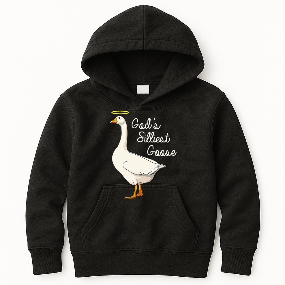 GodS Silliest Goose T GodS Silliest Goose Duck Kids Hoodie