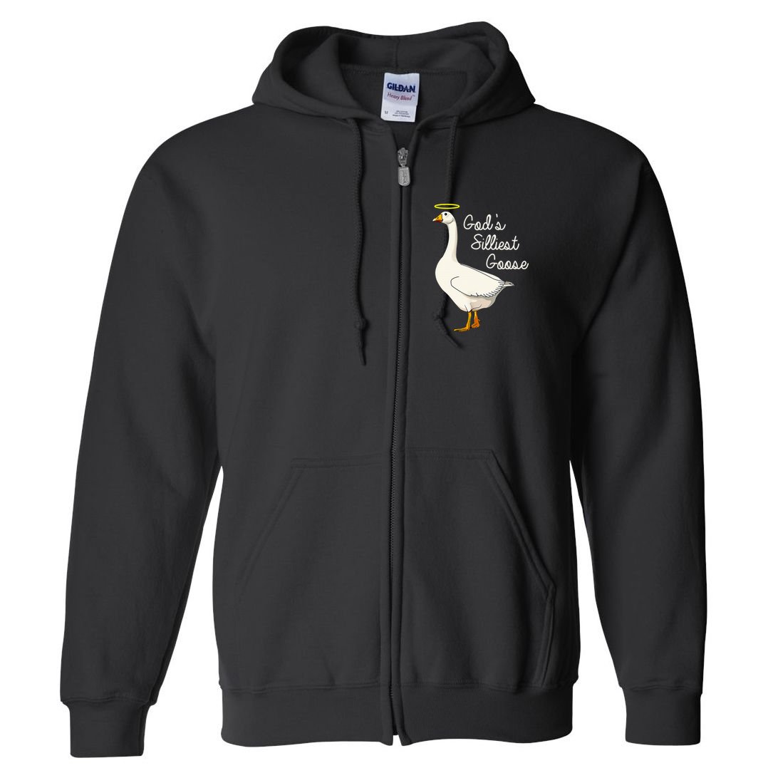 GodS Silliest Goose T GodS Silliest Goose Duck Full Zip Hoodie