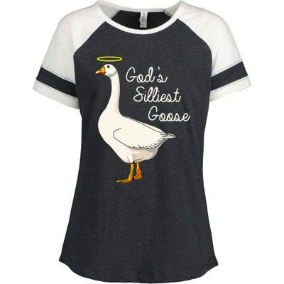 GodS Silliest Goose T GodS Silliest Goose Duck Enza Ladies Jersey Colorblock Tee