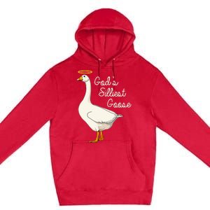 GodS Silliest Goose T GodS Silliest Goose Duck Premium Pullover Hoodie