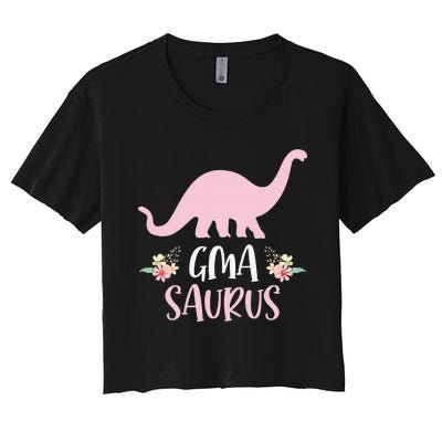 GMA Saurus Grandma Mother's Day Thanksgiving Christmas Women's Crop Top Tee