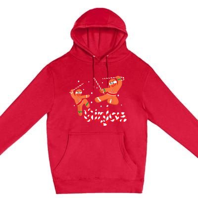 Ginjas Shirt Gingerbread  Ninjas Christmas Gift Premium Pullover Hoodie