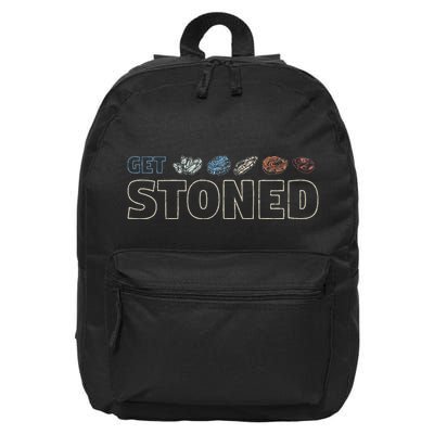 Get Stoned Geology And Rock Collecting Gift 16 in Basic Backpack